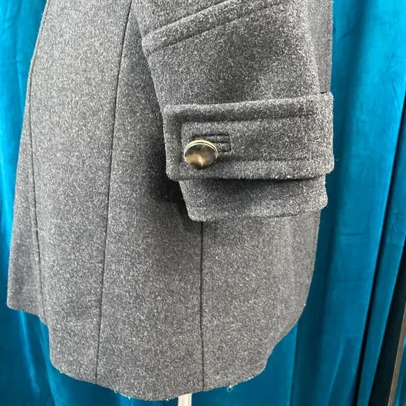 Marc by Marc Jacobs Double Breasted Wool Blend Coat Gray - Picture 11 of 16